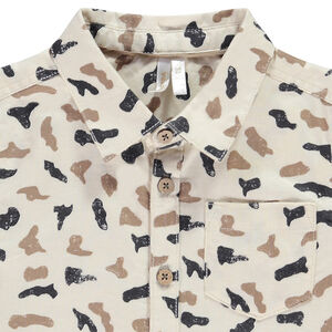 Πουκάμισο μακρυμάνικο με σχέδιο spots για bebe αγόρι 