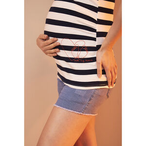 Αμάνικο μπλουζάκι εγκυμοσύνης από jersey με φαντεζί σχέδιο 