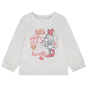 T-shirt manches longues en jersey print Minnie Disney pour bébé fille 