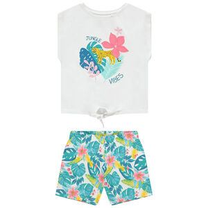 Σετ με t-shirt και σορτς με σχέδιοs esprit jungle 