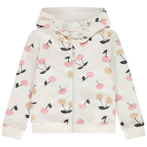 Ζακέτα με κουκούλα molleton με σχέδιο φαντεζί για κορίτσι 