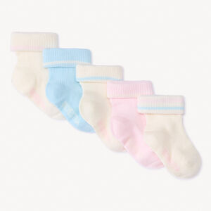 Σετ 5 ζευγάρια κανονικές πλεκτές κάλτσες για μωρό κορίτσι 