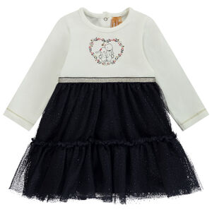 Φόρεμα body μακρυμάνικο 2 σε 1 bi-matière για bebe κορίτσι 