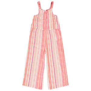 Combi μακρύ από voile με ρίγες για κορίτσι 