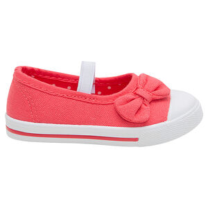 Αθλητικά παπούτσια ψηλά με κορδόνια από ύφασμα και φιόγκο για bebe κορίτσι 