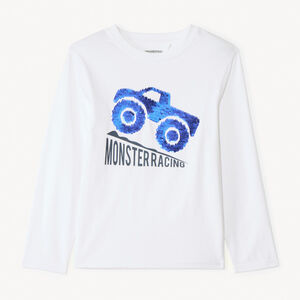 Μπλούζα μακρυμάνικη jersey με μαγικές παγιέτες για αγόρι 