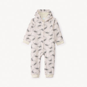 Ολόσωμη φόρμα με κουκούλα και σχέδιο Stitch Disney για μωρό αγόρι από jersey écru 