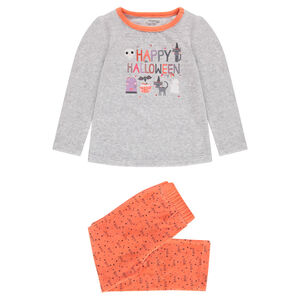 Μακρυμάνικη βελουτέ πιτζάμα Halloween 