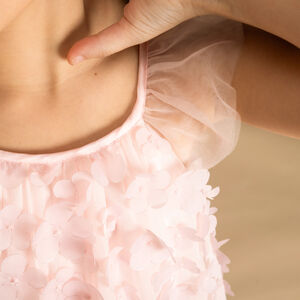 Φόρεμα γιορτής από τούλι με 3D λουλούδια για κορίτσι 