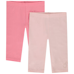 Σετ από 2 μονόχρωμα μακριά κολάν με χρυσό foil print για bebe κορίτσι 