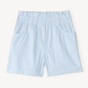 Σορτς εβαζέ από ριγέ seersucker για κορίτσι 