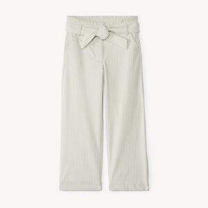 Παντελόνι palazzo από βελουτέ κοτλέ με ζώνη για κορίτσι 