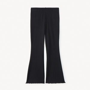 Πλεκτό κολάν ριμπ με φαρδιά γραμμή και κυματιστό τελείωμα στους αστραγάλους για κορίτσι 