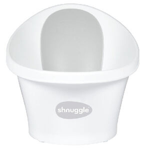 Baignoire Shnuggle nouveau nés 0-12m - Blanc/Gris 