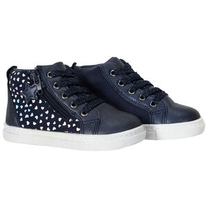 Μποτάκια marine με κορδόνια και φερμουάρ για bebe κορίτσι 