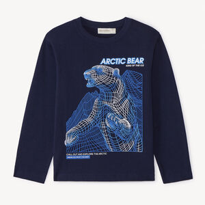Μπλούζα μακρυμάνικη jersey με φαντεζί σχέδιο πολικής αρκούδας για αγόρι 