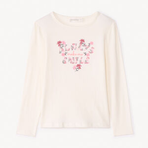T-shirt μακρυμάνικο με κέντημα για κορίτσι 