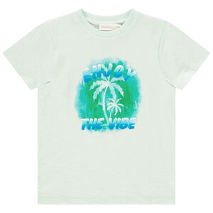 Κοντομάνικο μπλουζάκι με puff print για αγόρι 