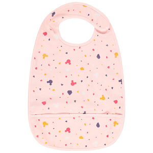 Πλαστικοποιημένη σαλιάρα Minnie με άνοιγμα scratch 