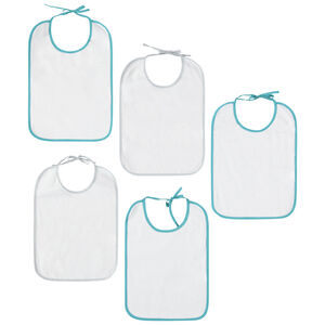 Σετ από 5 σαλιάρες από σφουγγάρι με αντίθετο φινίρισμα 