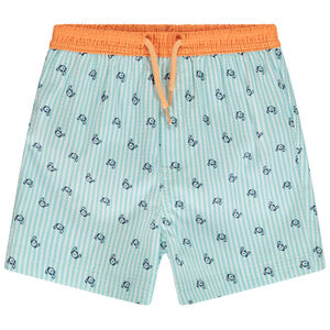 Σορτς μαγιό σε seersucker με φαντεζί σχέδιο για bebe αγόρι 