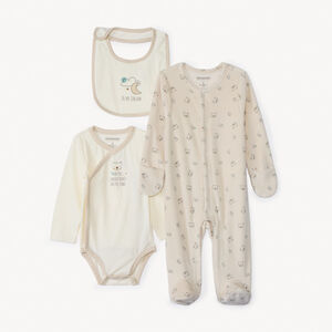 Σετ γέννησης 3 τεμαχίων με σχέδιο αρκουδάκια για μωρό 