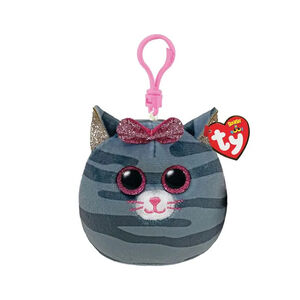 Squishy Beanies Kiki Χνουδωτό Κλιπ Γατούλα Γκρι TY 