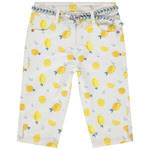 Παντελόνι παντελόνι από twill με εκτύπωση και ζώνη από κορδόνι 