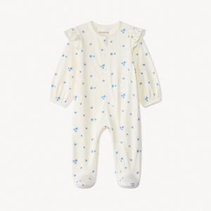 Φορμάκι με φερμουάρ και σχέδιο λουλούδια για bebe κορίτσι 