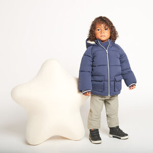 Μακρύ μπουφάν με επένδυση και sherpa για bebe αγόρι 