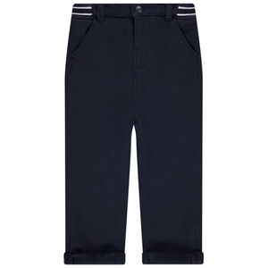 Παντελόνι βαμβακερό piqué μονόχρωμο για bebe αγόρι 