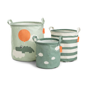 Καλάθι αποθήκευσης Happy Clouds 3 τμχ. - Πράσινο 