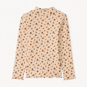 Πλεκτό πουλόβερ με λεοπάρ σχέδιο για κορίτσι 