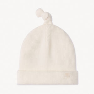 Πλεκτός μονόχρωμος σκούφος μητρότητας για bebe κορίτσι 