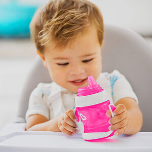 Munchkin Gentle Cup Εκπαιδευτικό Μπιμπερό Σιλικόνης με Λαβές Ροζ 4m+ 118ml 