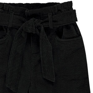 Παντελόνι slim βελουτέ με ζώνη για κορίτσι 