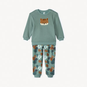 Σετ φόρμας molleton με επένδυση για bebe αγόρι 