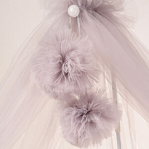 Pom-Pom Διακοσμητικό Κουνουπιέρας Γκρι 