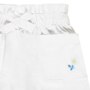 Σορτς με τσέπες από μονόχρωμο ύφασμα για bebe κορίτσι 