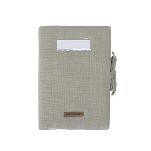 Προστατευτικό βιβλιαρίου La Vie à la Ferme από βαμβακερή γάζα kaki με δεσίματα 