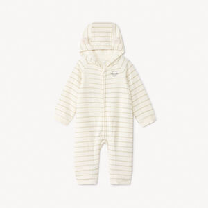 Ολόσωμη ριγέ πλεκτή φόρμα molleton για μωρό 