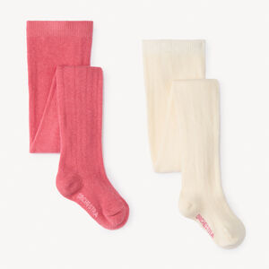 Σετ 2 ζευγάρια χοντρά καλσόν jersey για bebe κορίτσι 