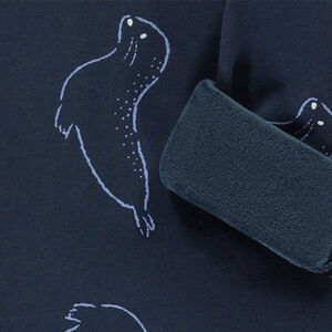 Υπνόσακος από πλεκτό με σχέδιο φώκιες για αγόρι 