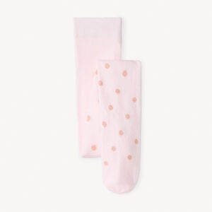 Πλεκτό κολάν με χρυσά πουά για μωρό κορίτσι 