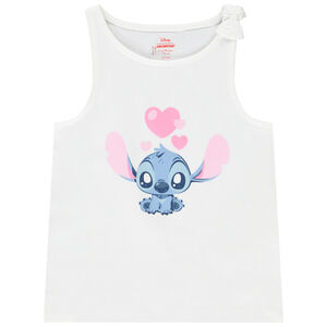 Αμάνικο μπλουζάκι με σχέδιο Stitch και φιόγκο στον ώμο για κορίτσι 