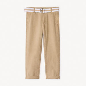 Παντελόνι καμπάνα από καμβά με ζώνη για αγόρια 