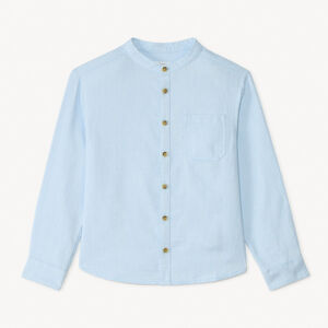 Πουκάμισο με μακριά μανίκια και γιακά mao για αγόρι 