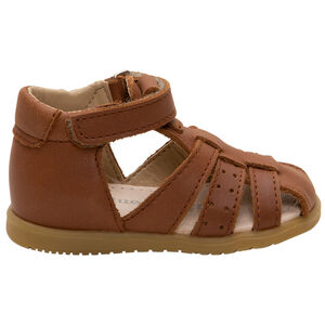 Δερμάτινα πέδιλα με διάτρητο λουράκι 