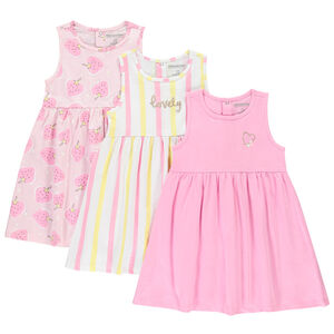 Σετ από 3 αμάνικες φορέματα με φαντεζί σχέδιο για κορίτσι. 