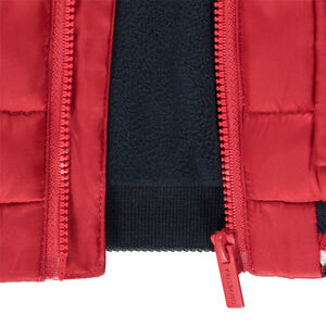 Γιλέκο χωρίς μανίκια από υφασμάτινο με patch και κουκούλα για αγόρι 